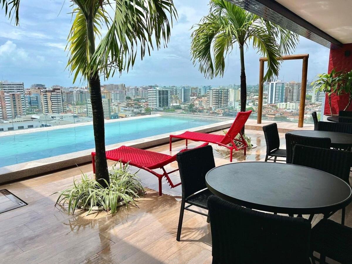 Edificio Sky Concept - Apt 1003 - Quarto E Sala Com Ar Condicionado, Piscina, Academia, Area Kids, Proximo A Praias Turisticas E Bares Badalados มาเซโอ ภายนอก รูปภาพ